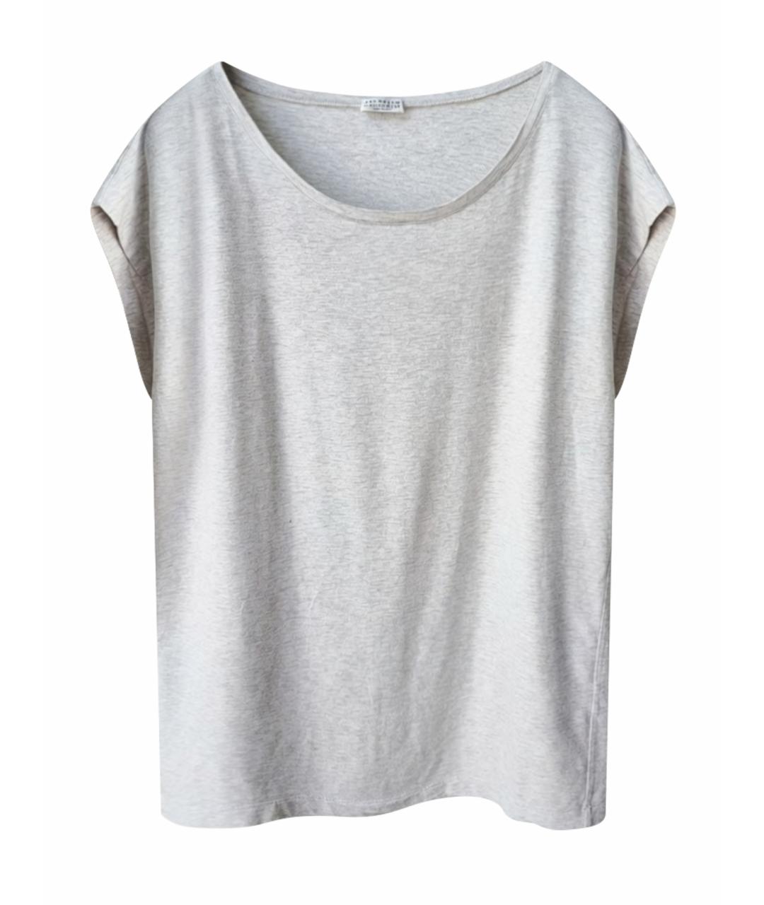 BRUNELLO CUCINELLI Серая хлопковая футболка, фото 1