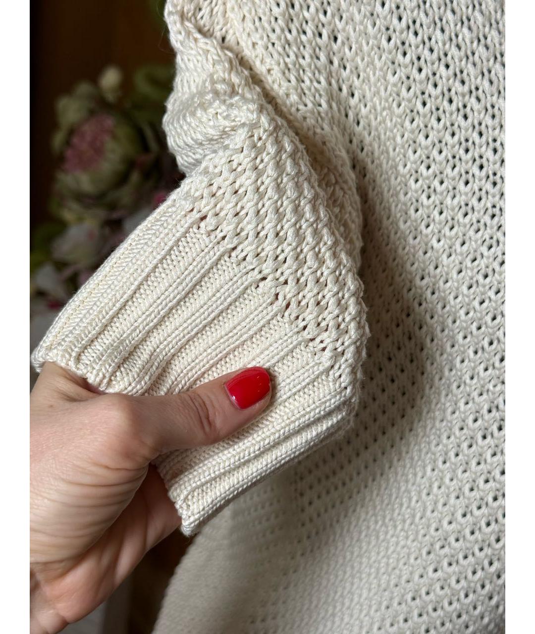 LORO PIANA Белый шелковый джемпер / свитер, фото 4