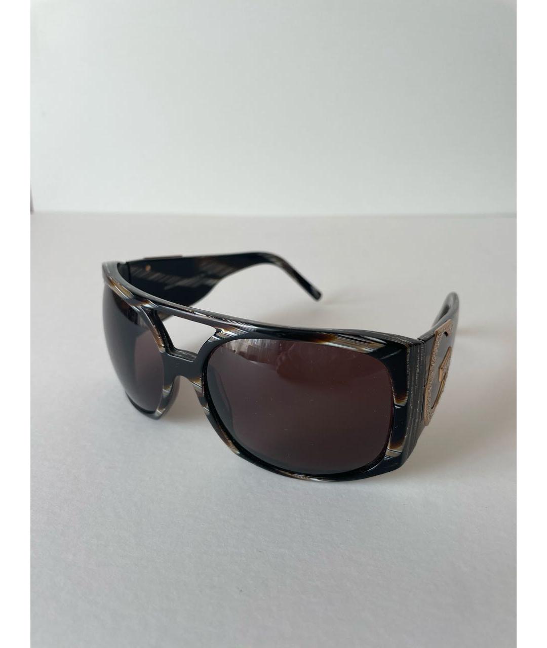 DOLCE&GABBANA Коричневые пластиковые солнцезащитные очки, фото 2