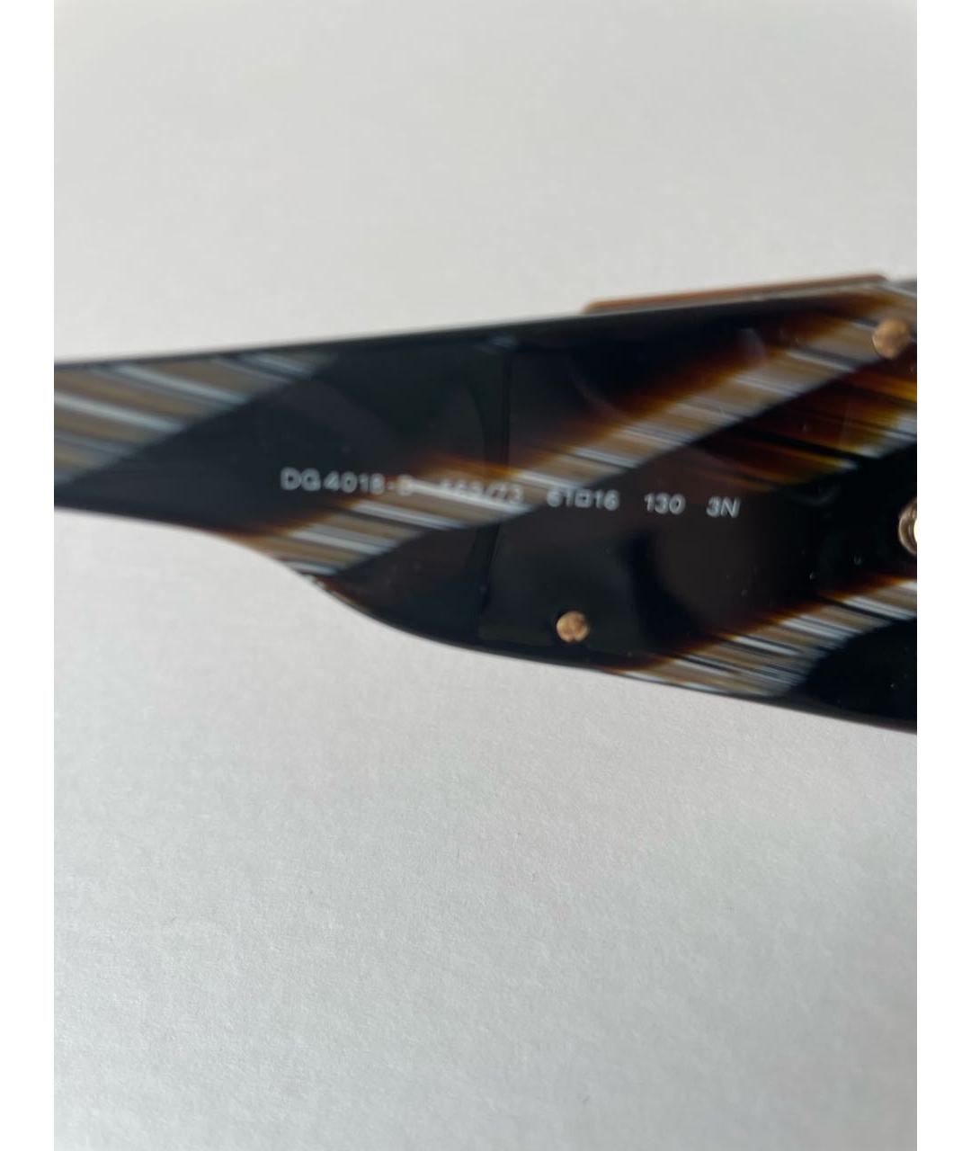 DOLCE&GABBANA Коричневые пластиковые солнцезащитные очки, фото 5