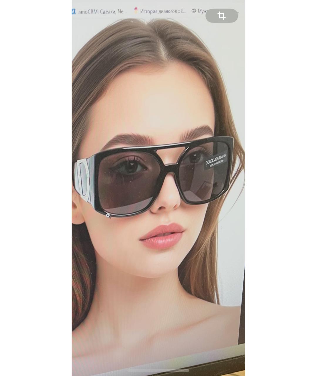 DOLCE&GABBANA Коричневые пластиковые солнцезащитные очки, фото 8