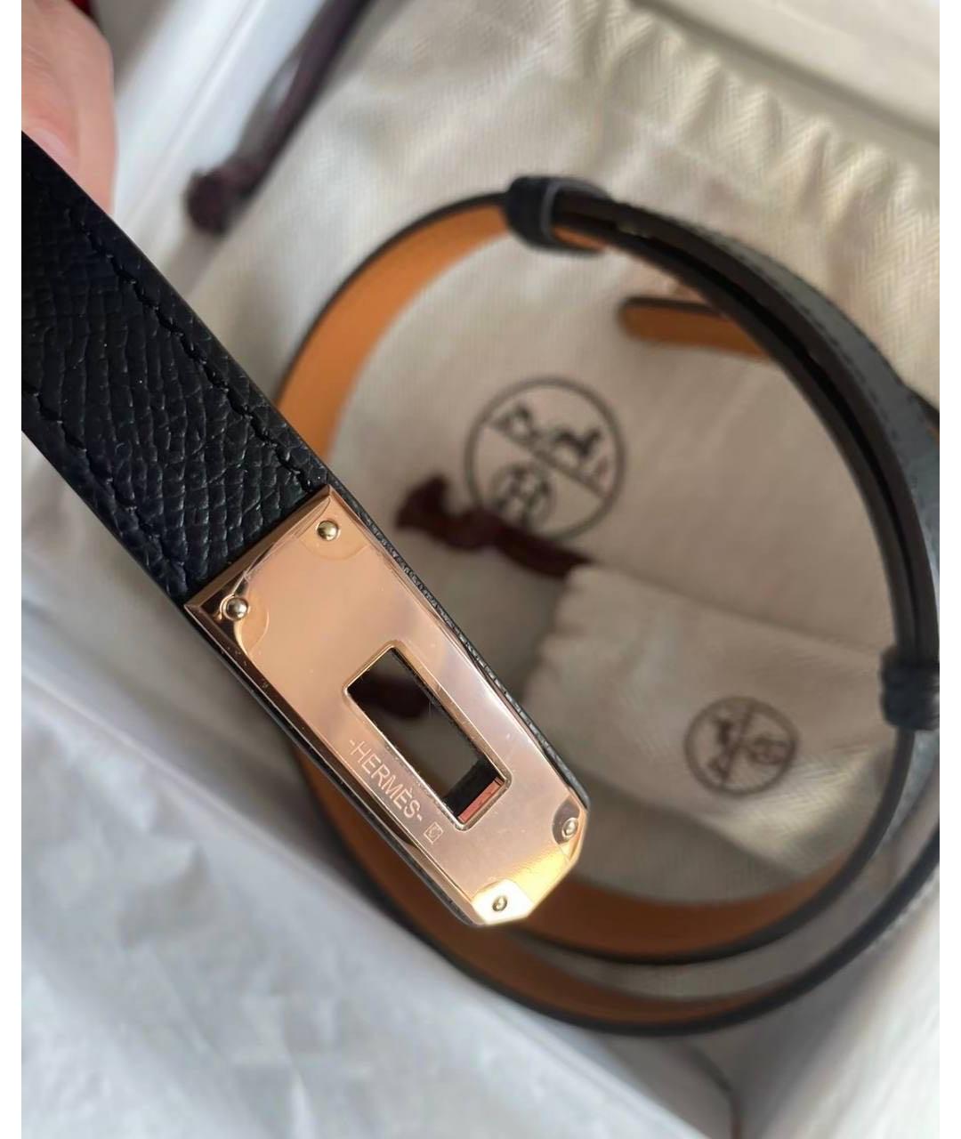 HERMES Черный ремень, фото 4