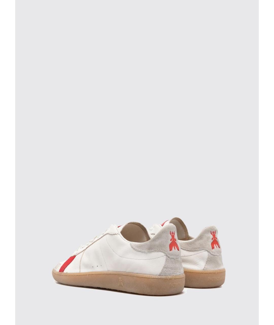 PATRIZIA PEPE Белые кожаные кроссовки, фото 3