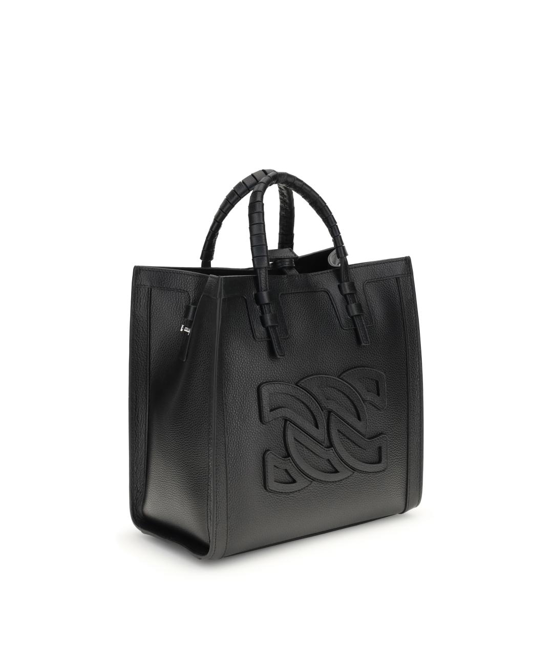 CASADEI Черная кожаная сумка тоут, фото 2