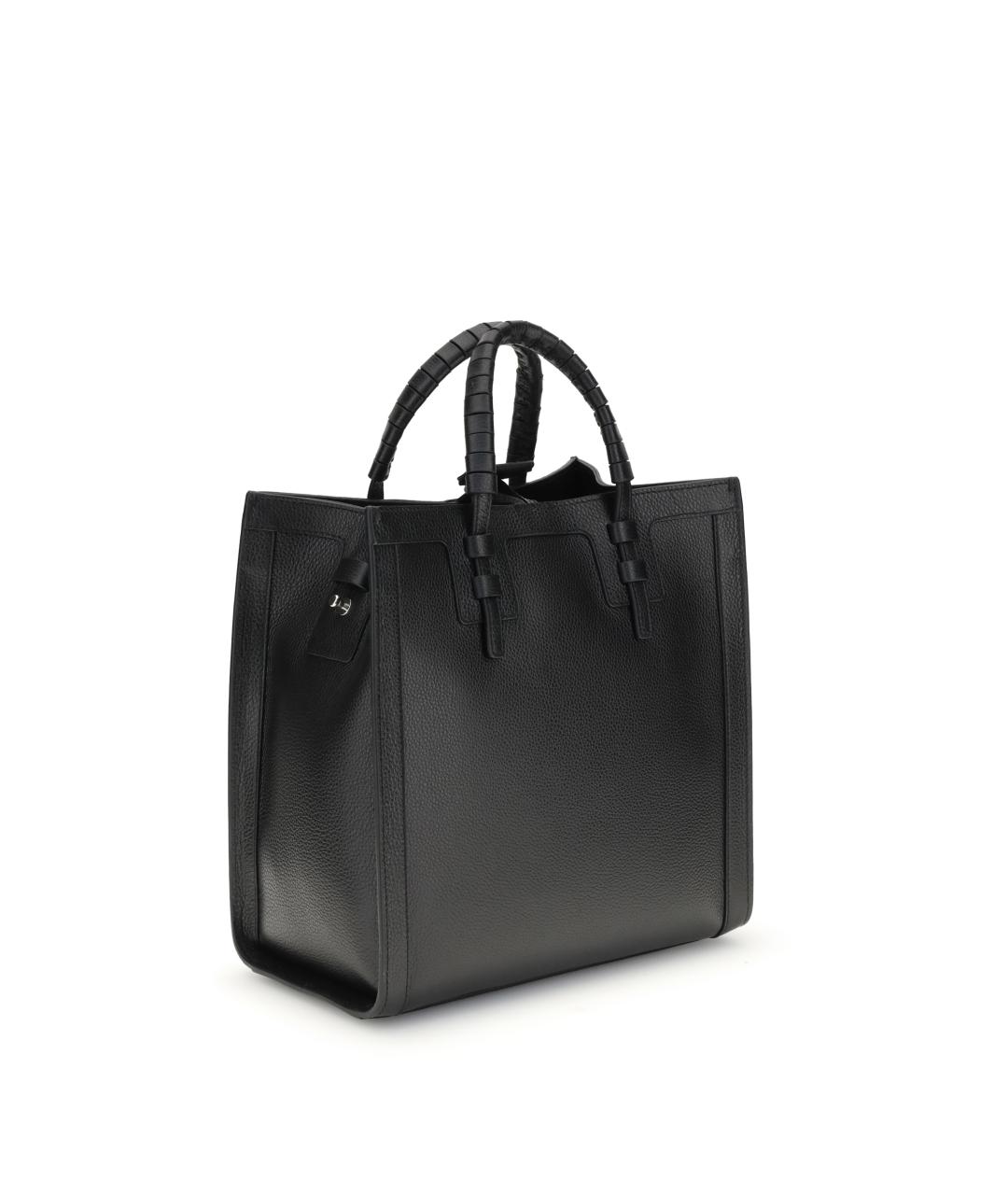 CASADEI Черная кожаная сумка тоут, фото 3