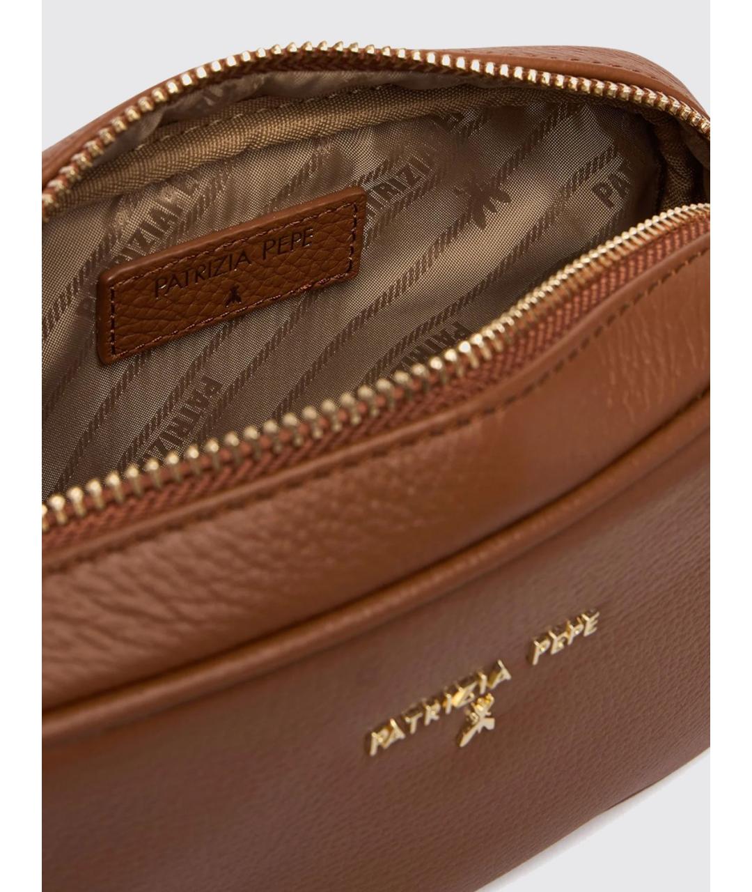 PATRIZIA PEPE Коричневая сумка через плечо, фото 4