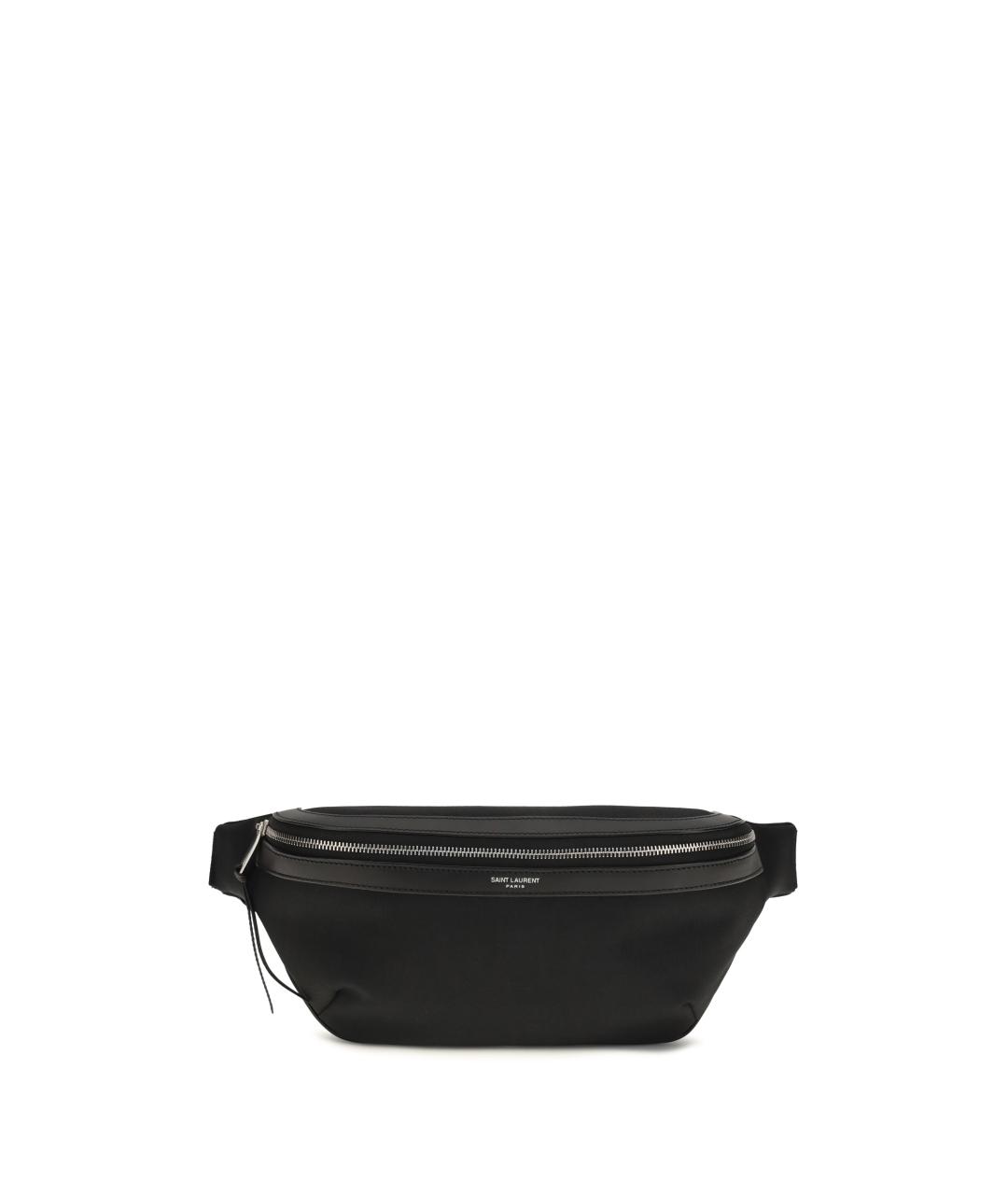 SAINT LAURENT Черная тканевая поясная сумка, фото 1