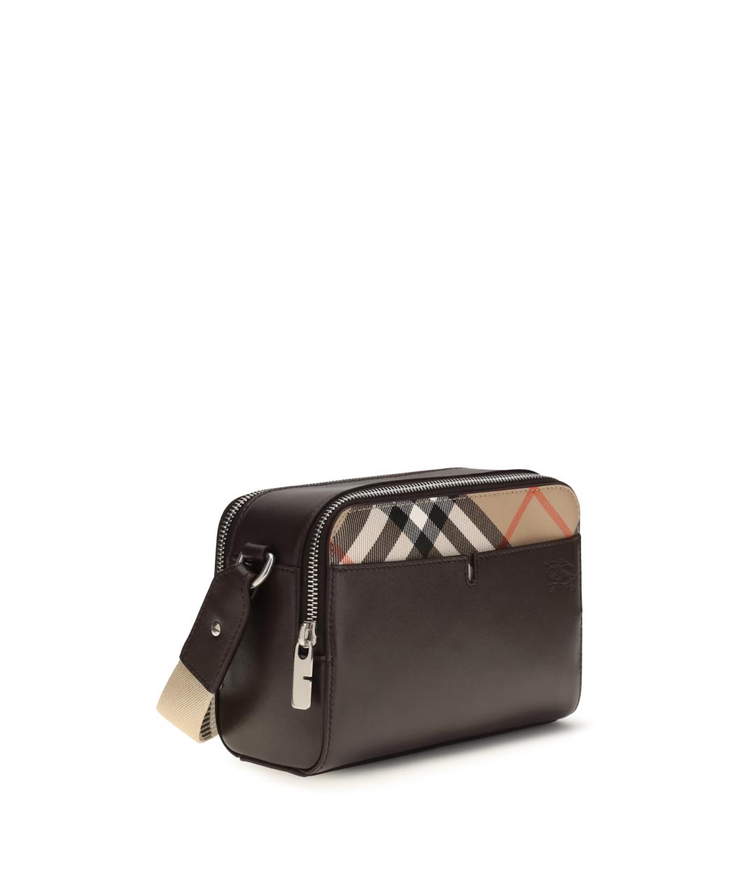 BURBERRY Коричневая кожаная сумка на плечо, фото 2