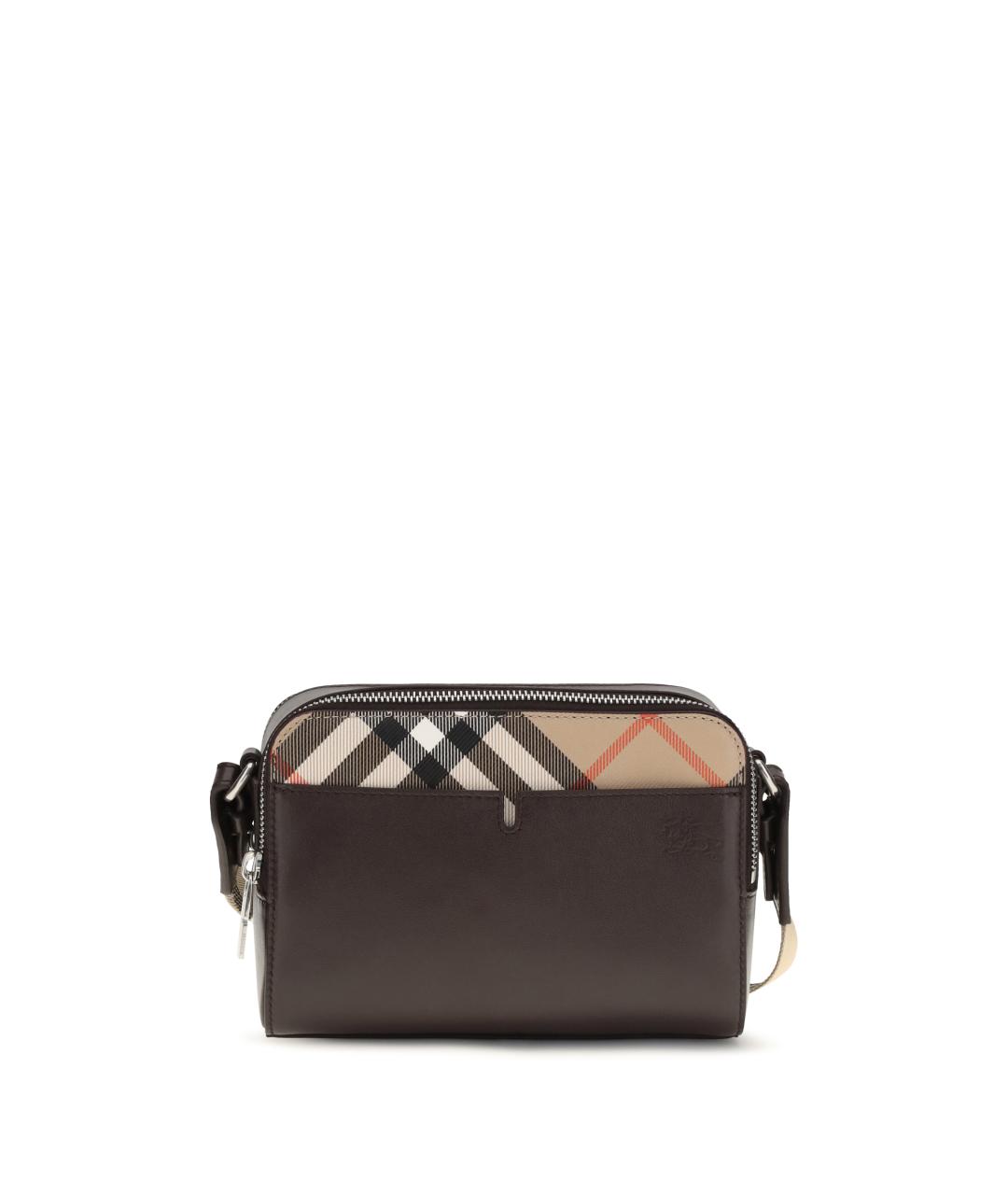 BURBERRY Коричневая кожаная сумка на плечо, фото 1