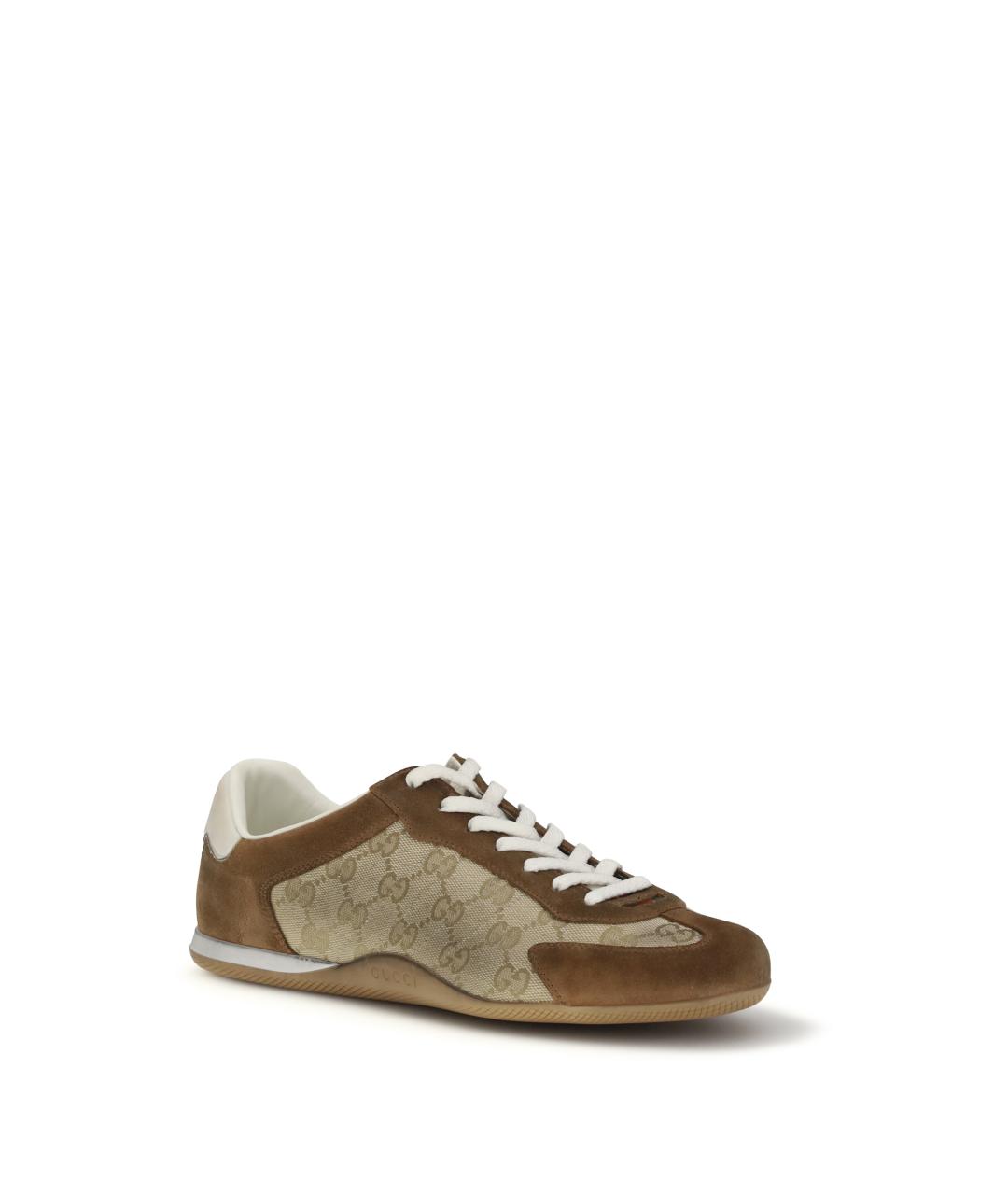 GUCCI Коричневые низкие кроссовки / кеды, фото 2