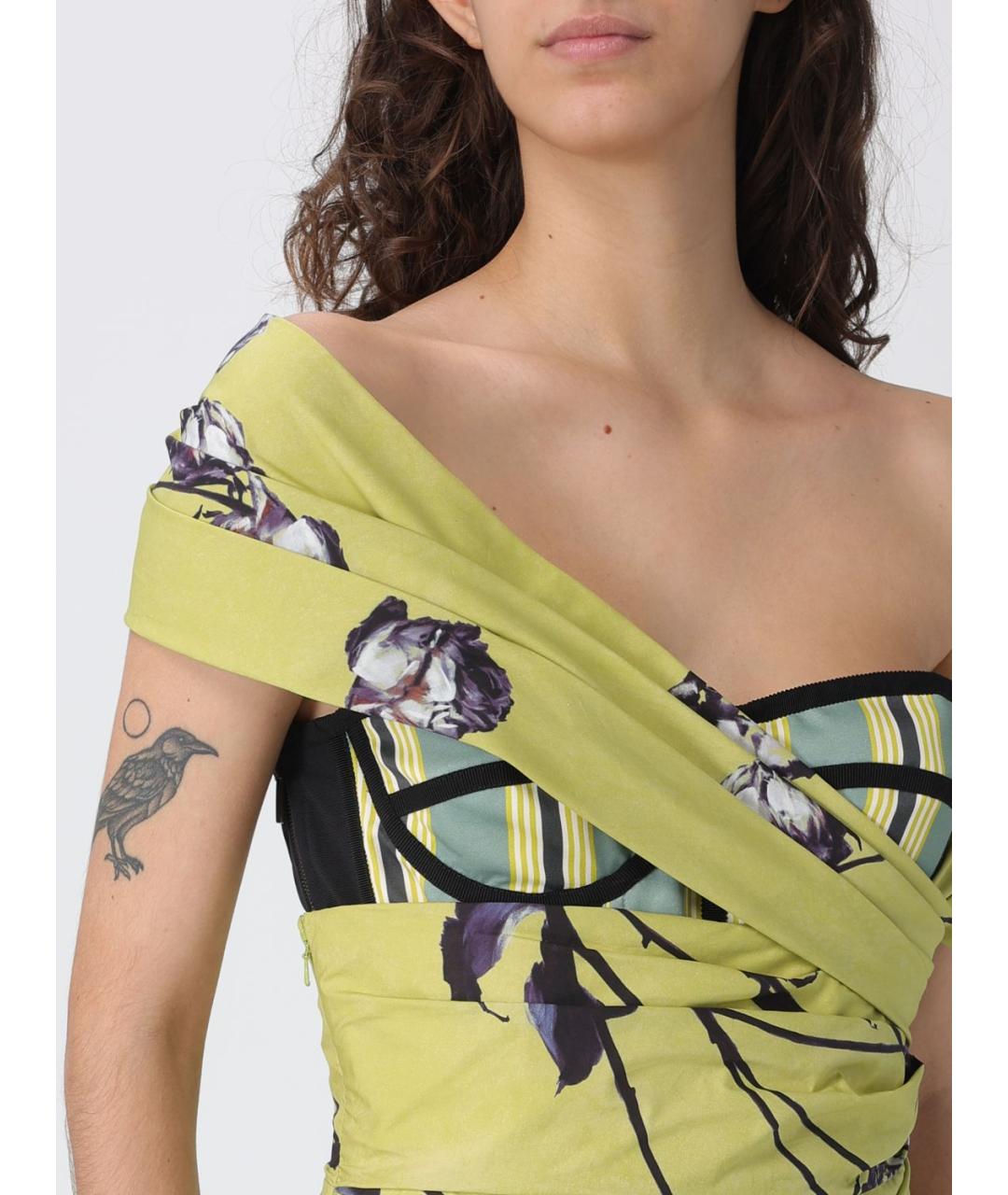 ANTONIO MARRAS Салатовыое повседневное платье, фото 3