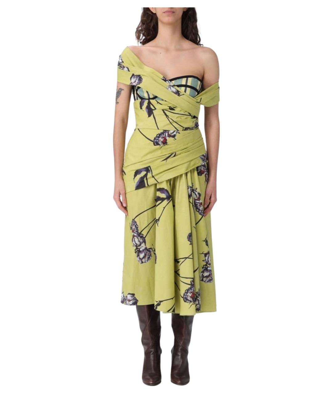 ANTONIO MARRAS Салатовыое повседневное платье, фото 1