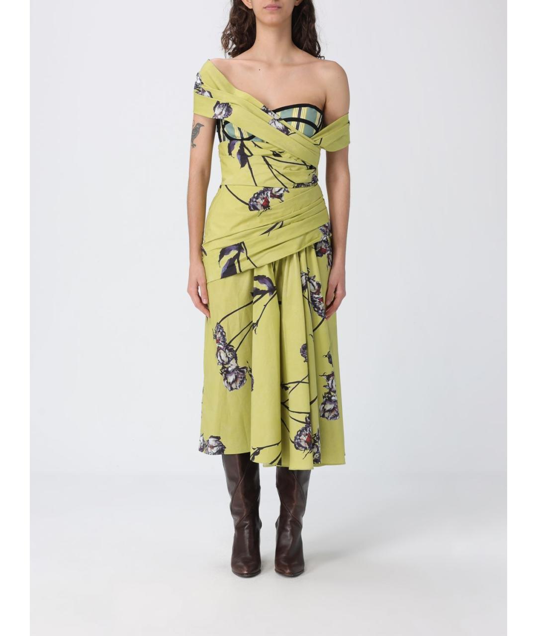 ANTONIO MARRAS Салатовыое повседневное платье, фото 4