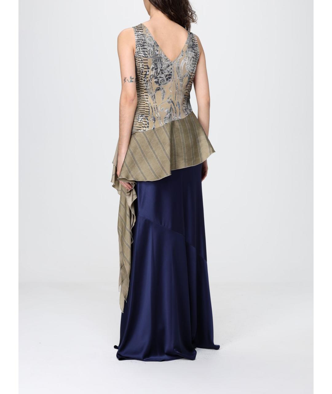 ANTONIO MARRAS Коричневая ацетатная блузы, фото 2