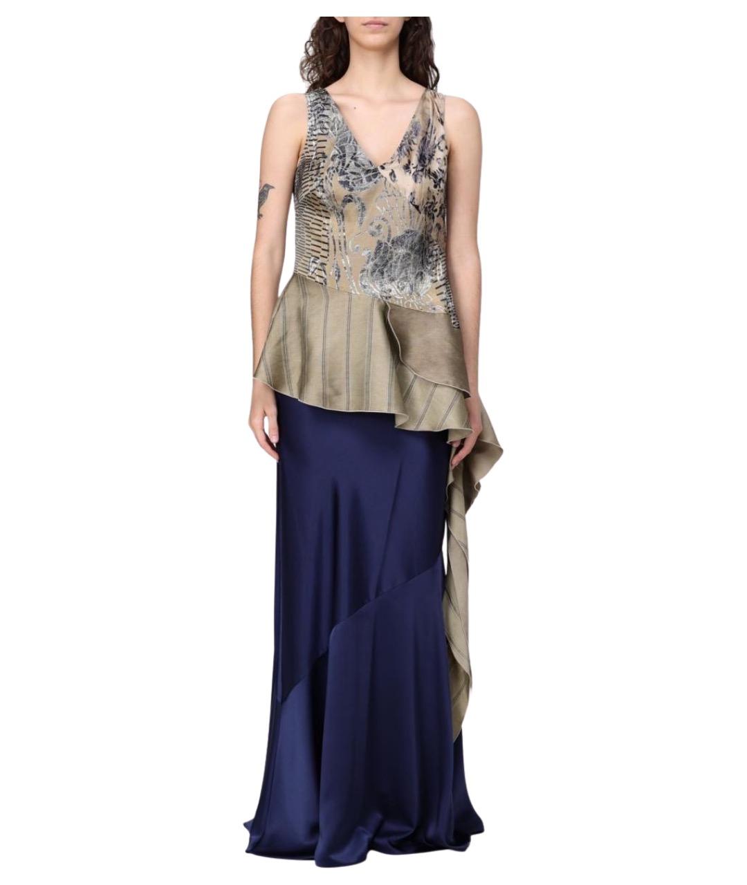 ANTONIO MARRAS Коричневая ацетатная блузы, фото 1