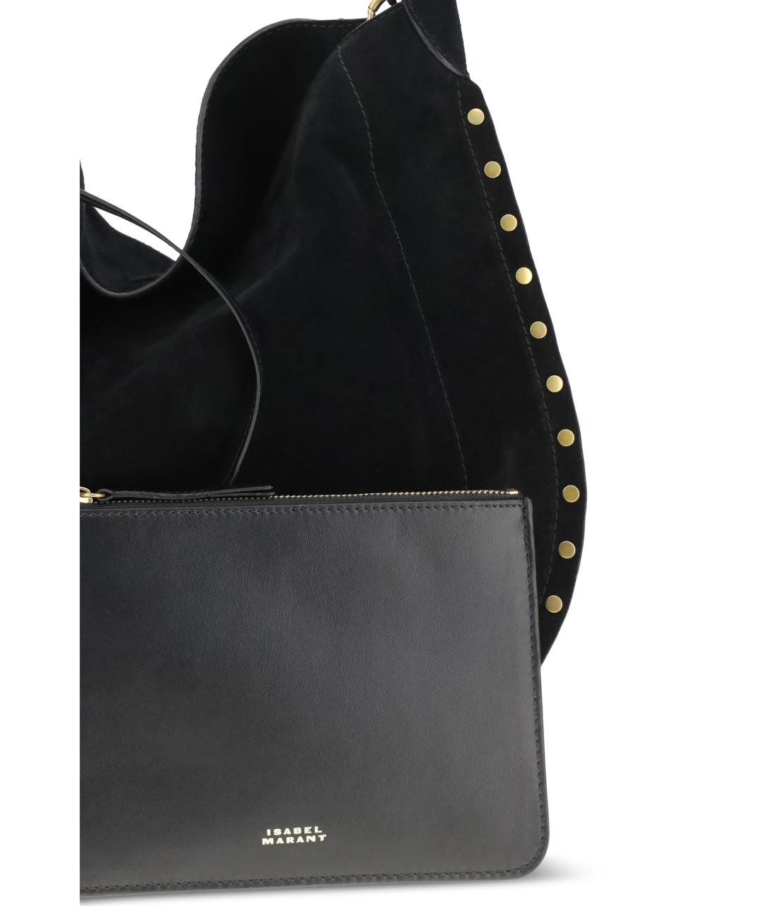 ISABEL MARANT Черная замшевая сумка через плечо, фото 4