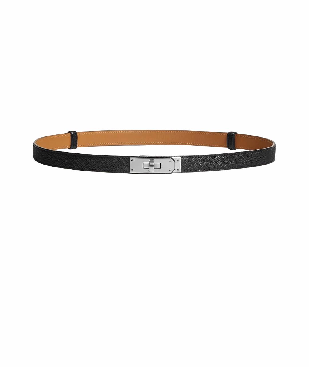 HERMES Черный ремень, фото 1