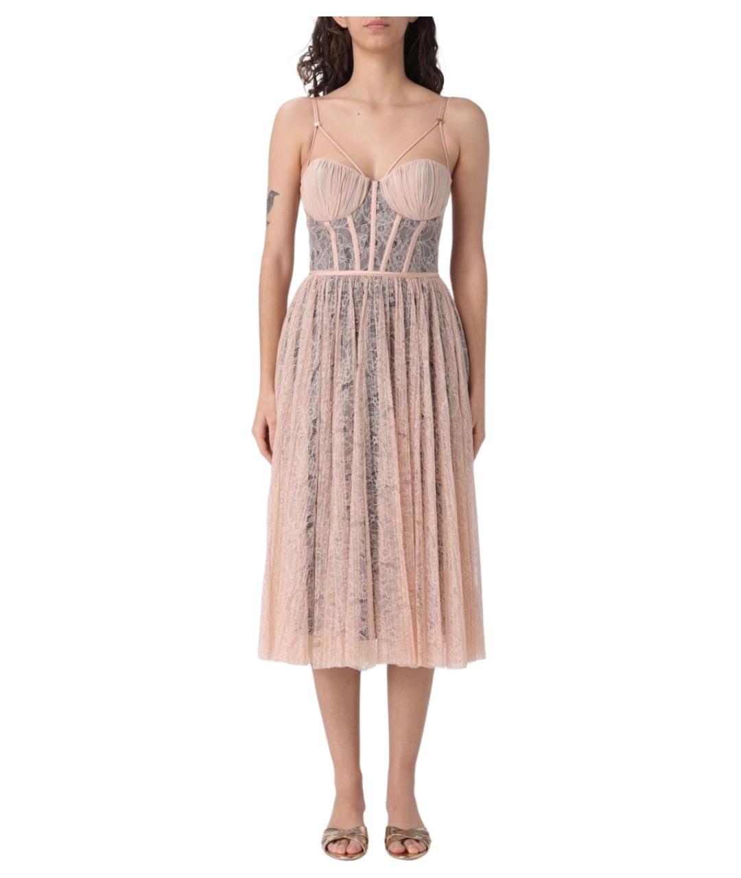 ELISABETTA FRANCHI Бежевое вечернее платье, фото 1