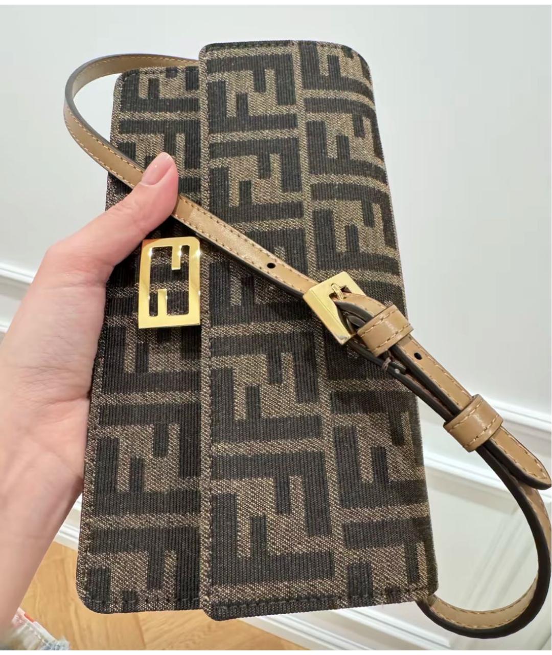 FENDI Коричневая сумка через плечо, фото 3