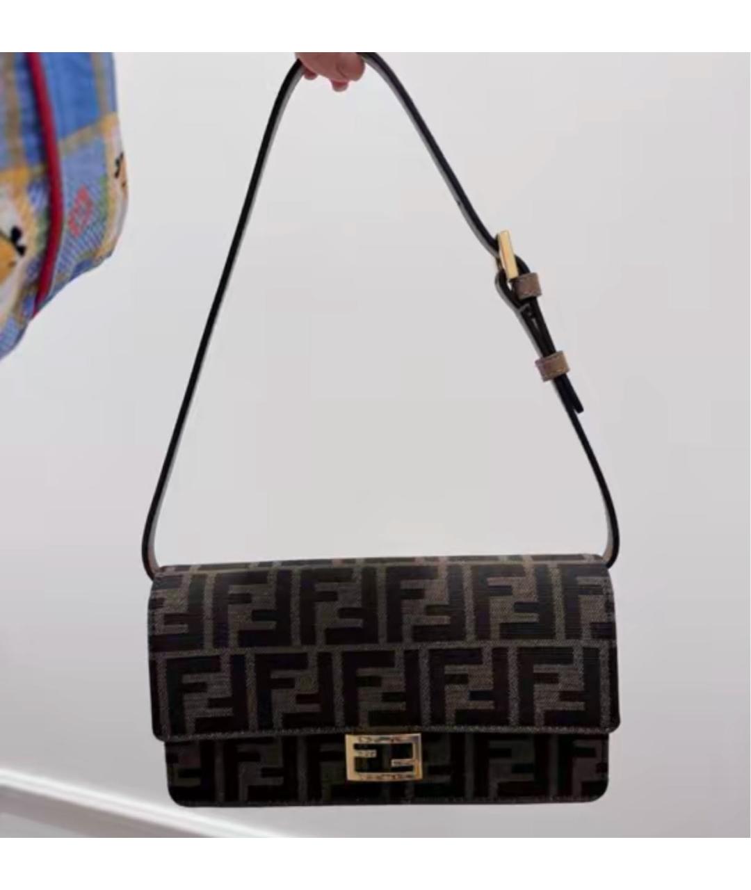 FENDI Коричневая сумка через плечо, фото 2