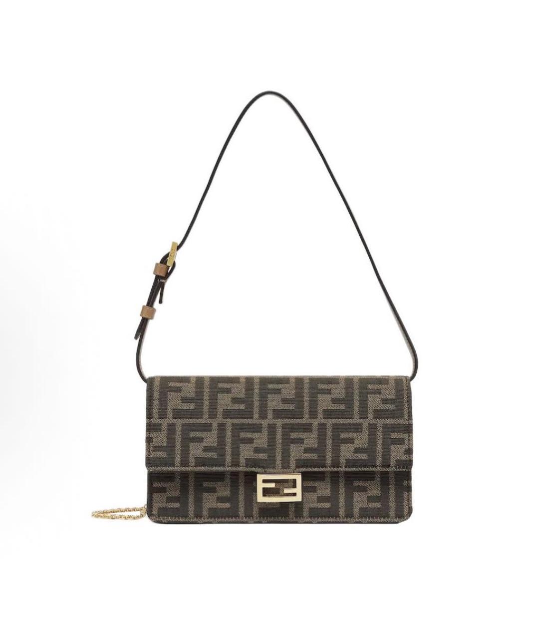 FENDI Коричневая сумка через плечо, фото 5