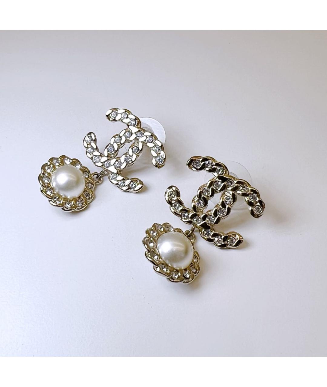 CHANEL Золотые серьги, фото 4