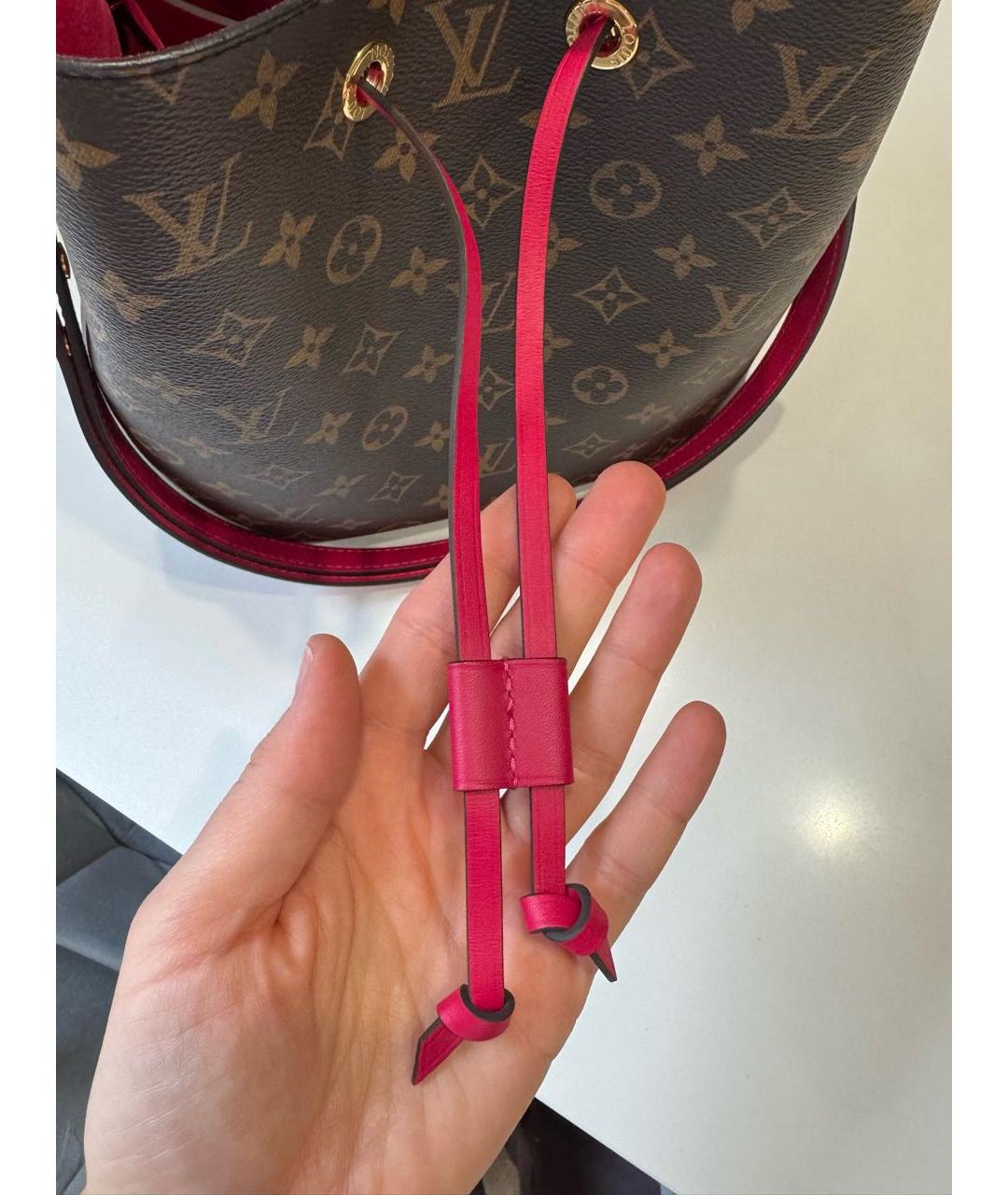 LOUIS VUITTON Коричневая сумка тоут из искусственной кожи, фото 4