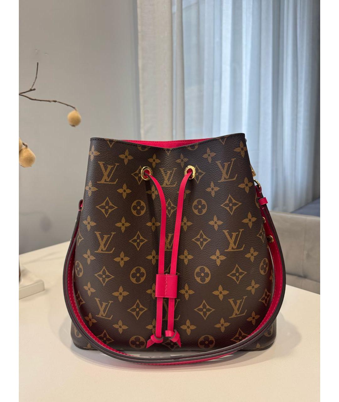 LOUIS VUITTON Коричневая сумка тоут из искусственной кожи, фото 7