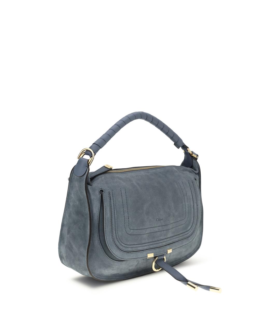 CHLOE Голубая замшевая сумка через плечо, фото 2