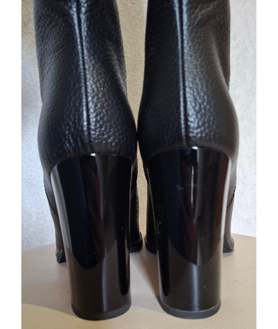 JIMMY CHOO Черные кожаные сапоги, фото 3