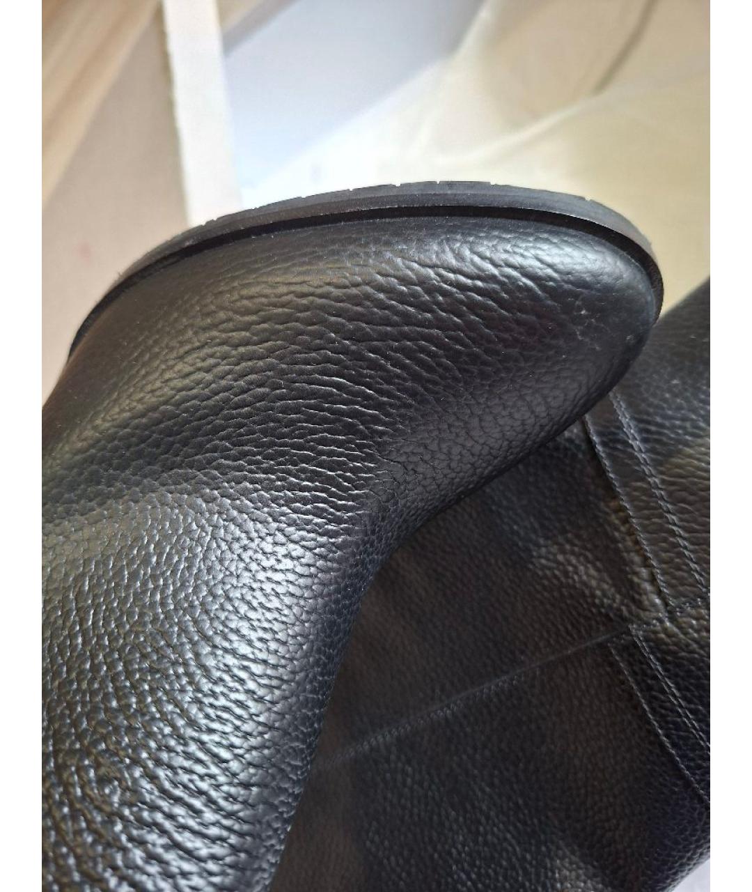 JIMMY CHOO Черные кожаные сапоги, фото 5