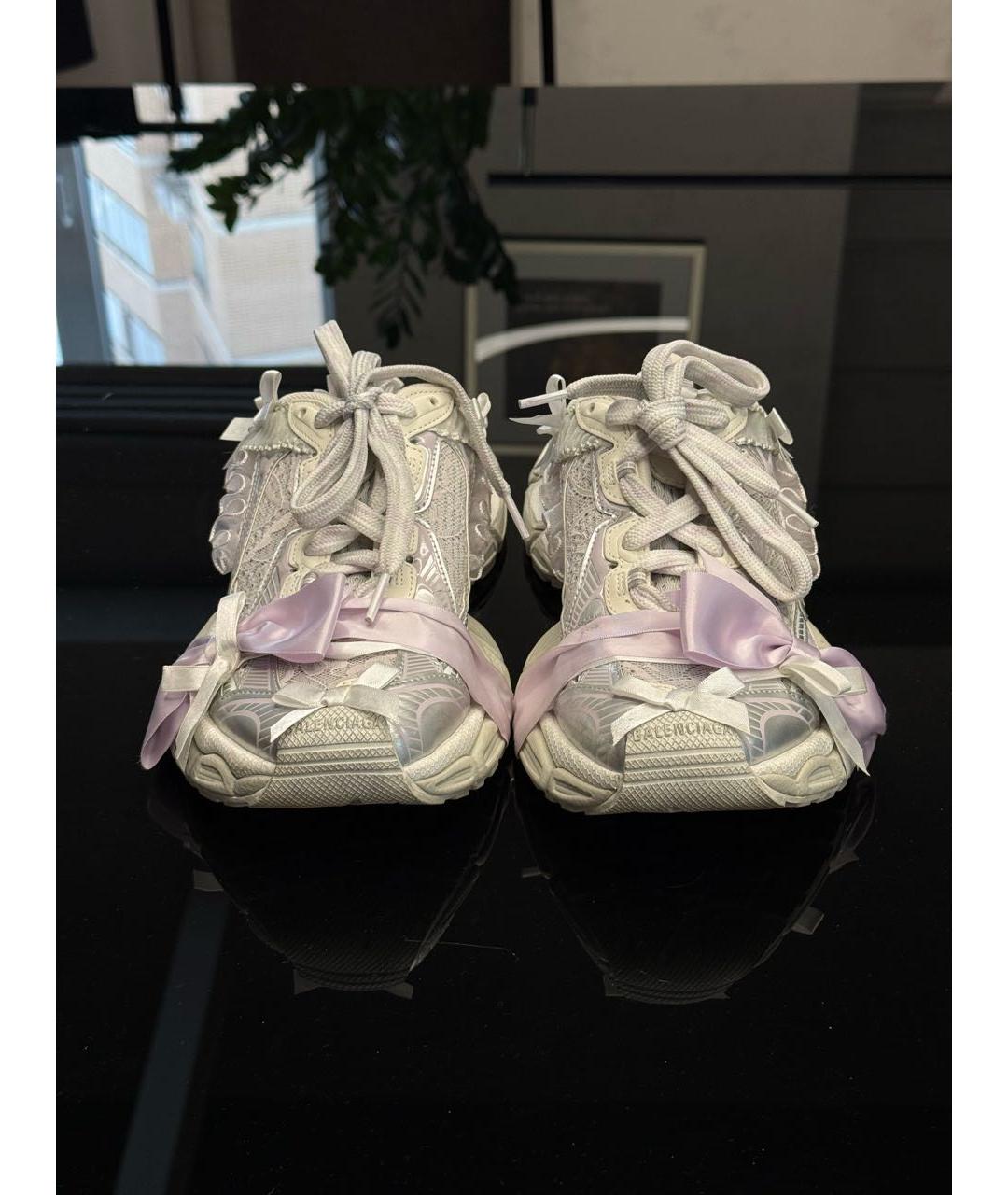 BALENCIAGA Розовые текстильные кроссовки, фото 2