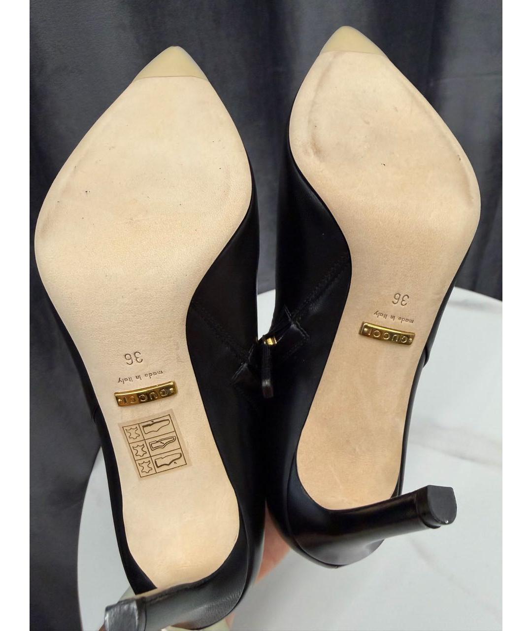 GUCCI Черные кожаные ботильоны, фото 8