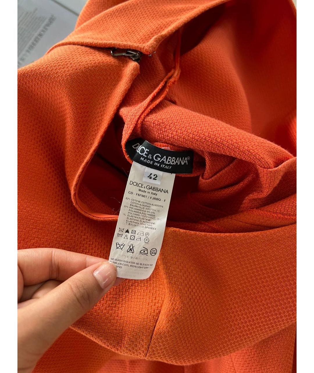 DOLCE&GABBANA Оранжевое повседневное платье, фото 3