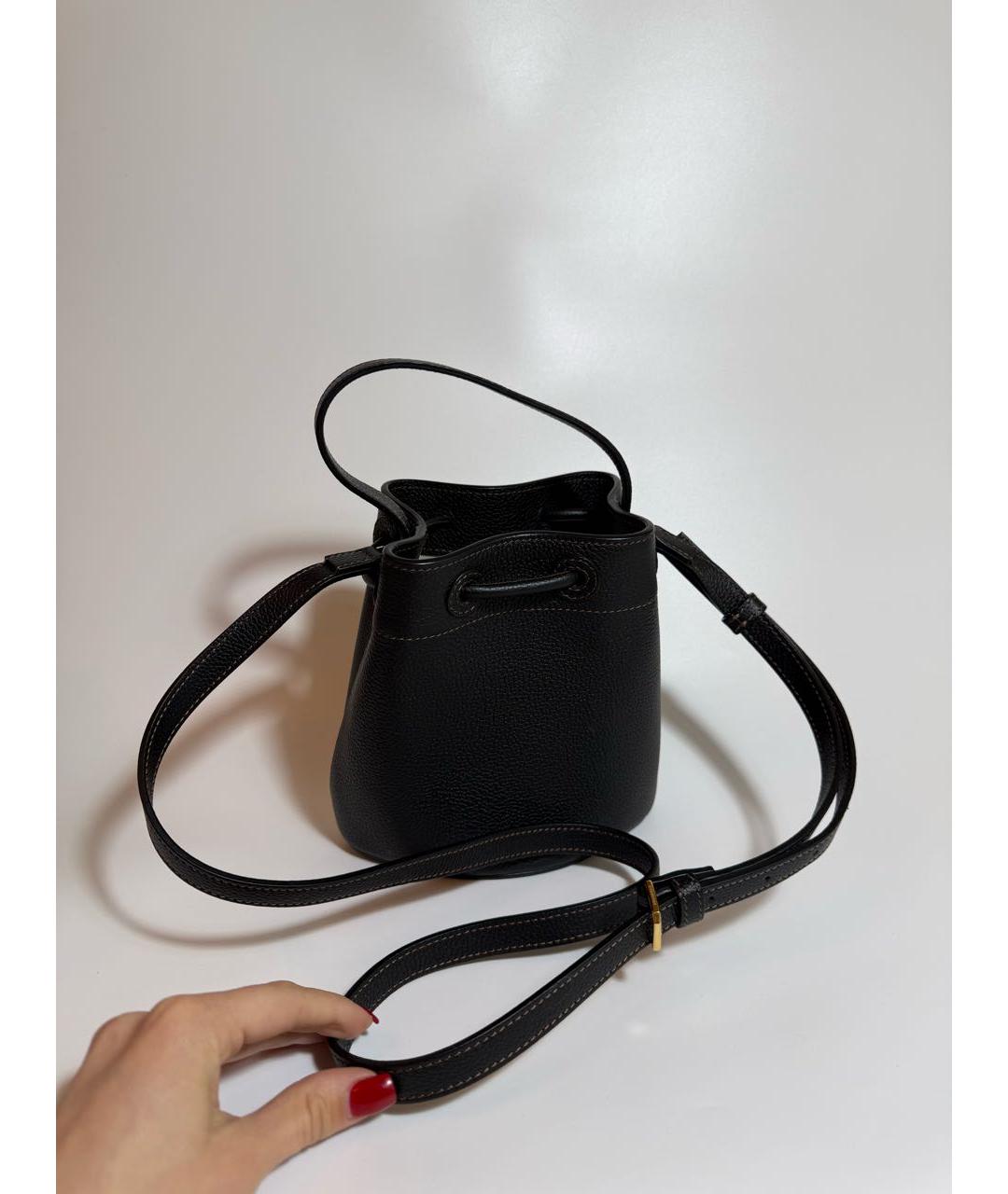 BURBERRY Черная кожаная сумка через плечо, фото 3