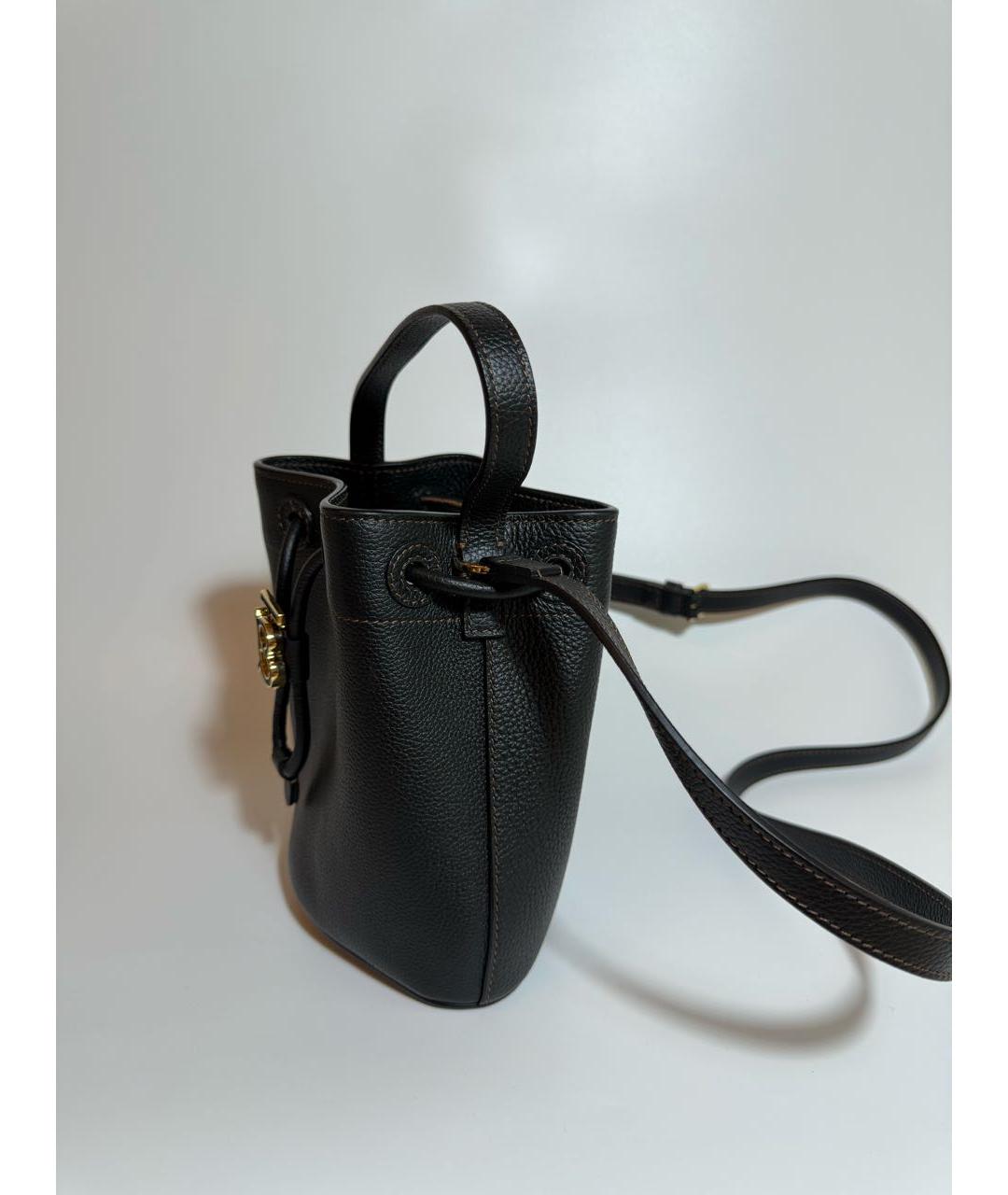 BURBERRY Черная кожаная сумка через плечо, фото 2