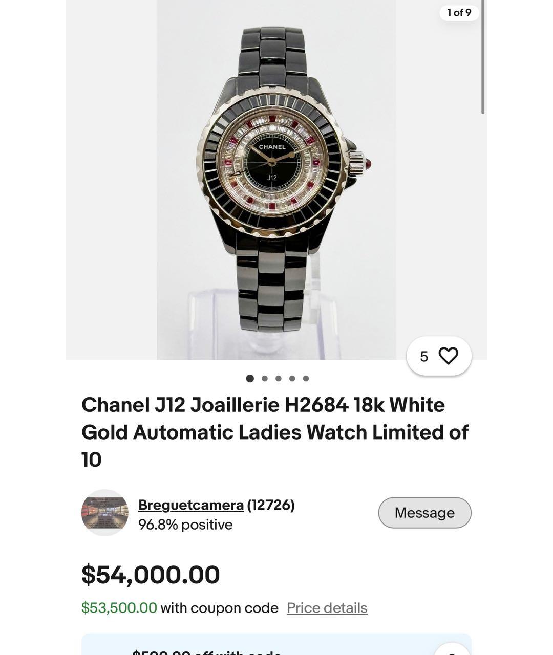 CHANEL Белые часы, фото 8