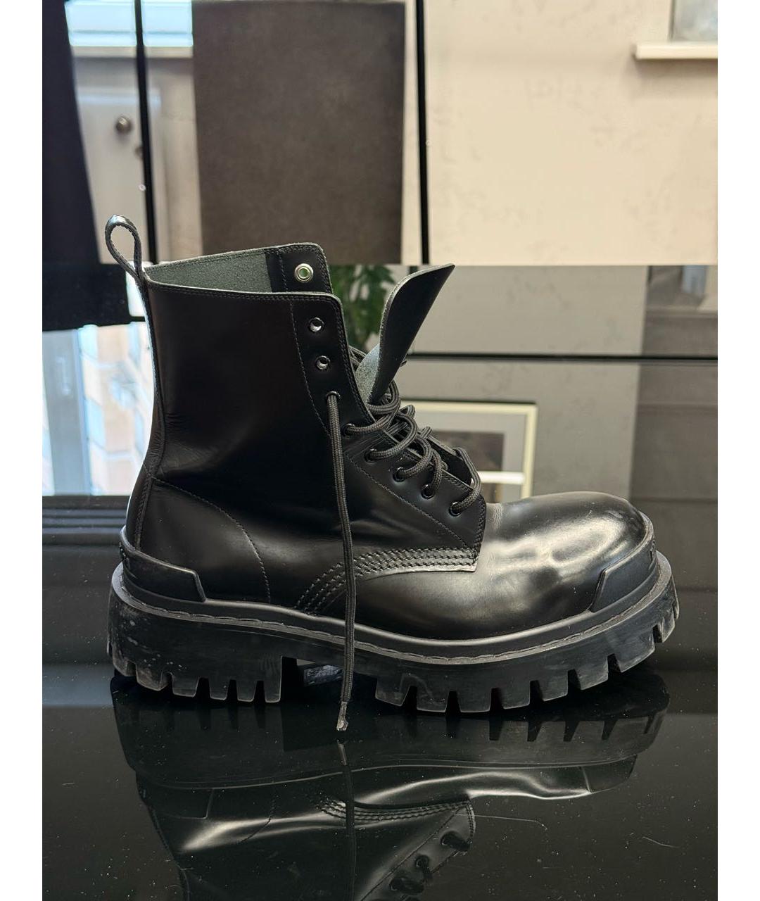 BALENCIAGA Черные ботинки из лакированной кожи, фото 5