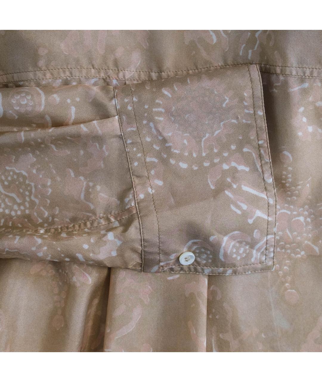 BRUNELLO CUCINELLI Бежевая шелковая блузы, фото 4