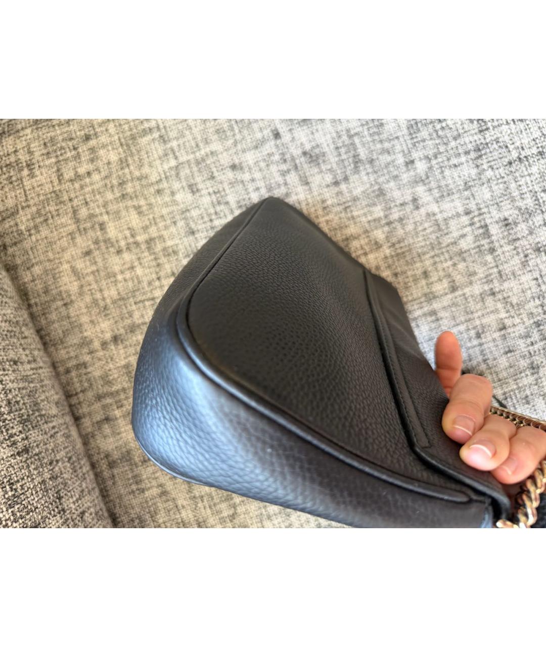 GUCCI Черная кожаная сумка через плечо, фото 5