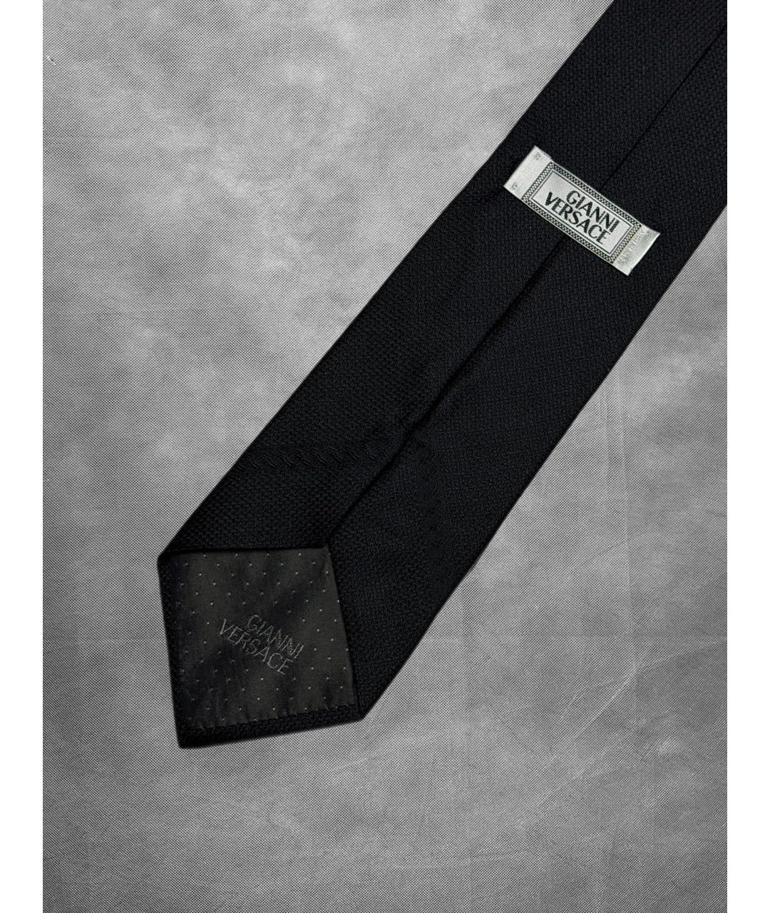 VERSACE Черный шелковый галстук, фото 2