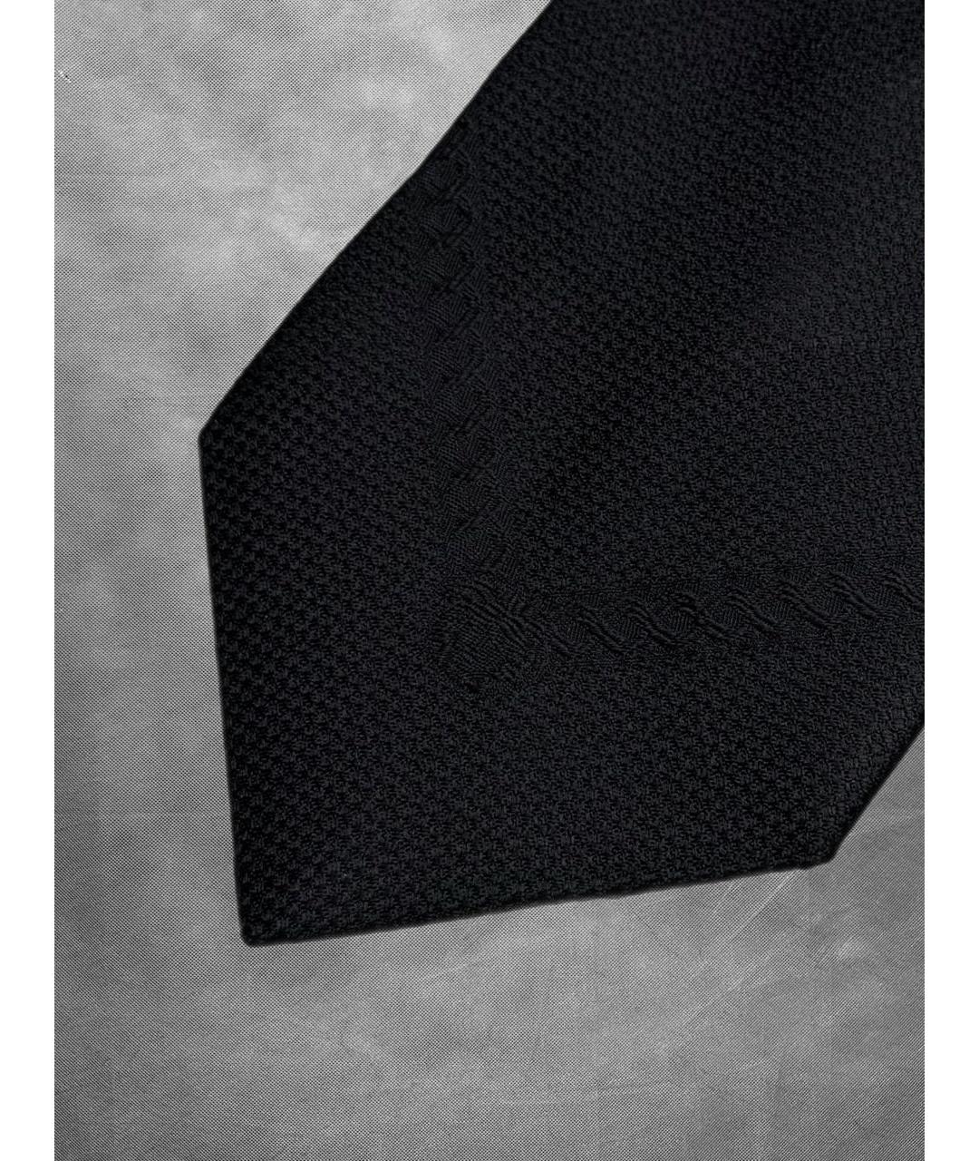 VERSACE Черный шелковый галстук, фото 3