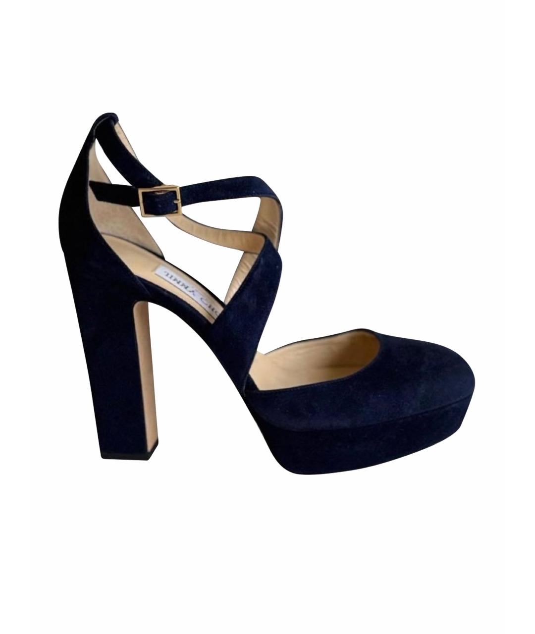 JIMMY CHOO Темно-синие замшевые туфли, фото 1