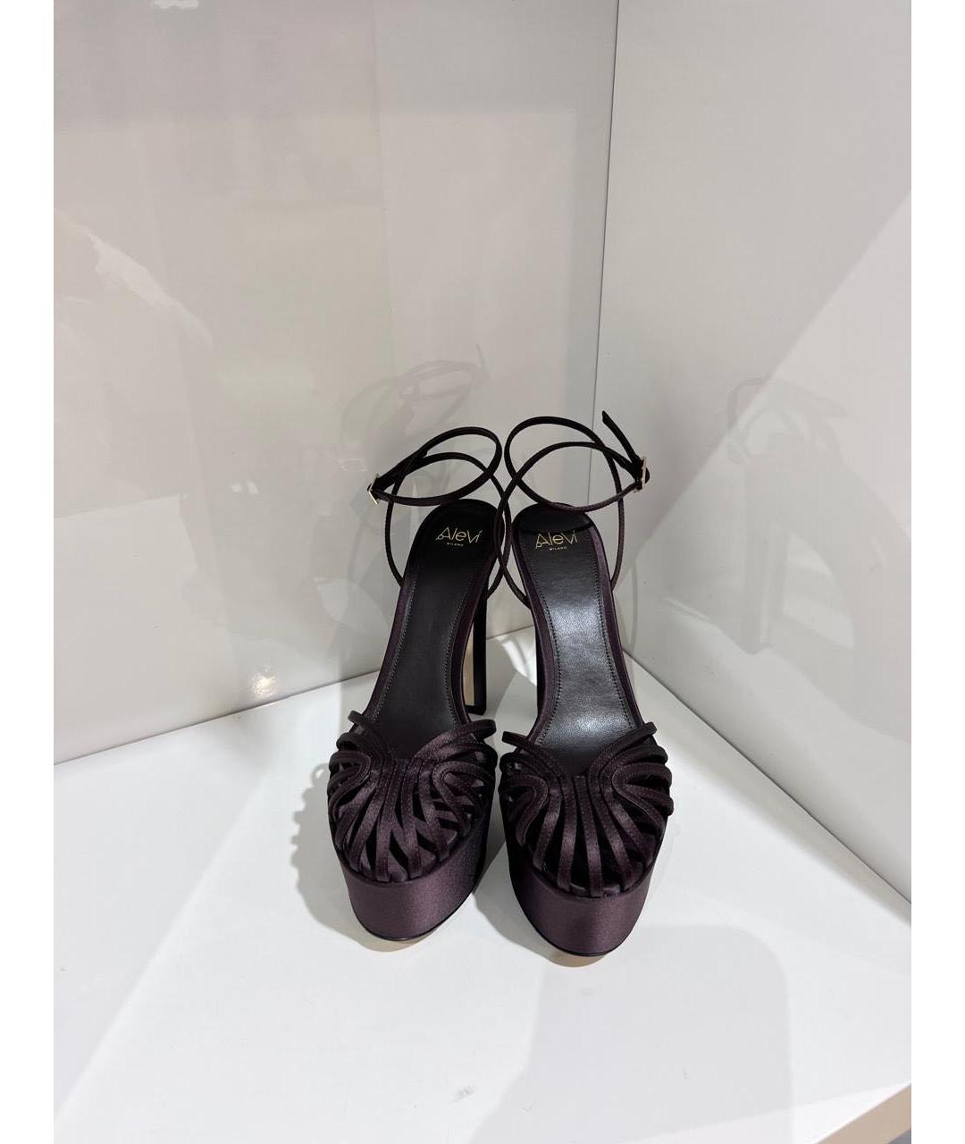 ALEVI Коричневые текстильные босоножки, фото 3