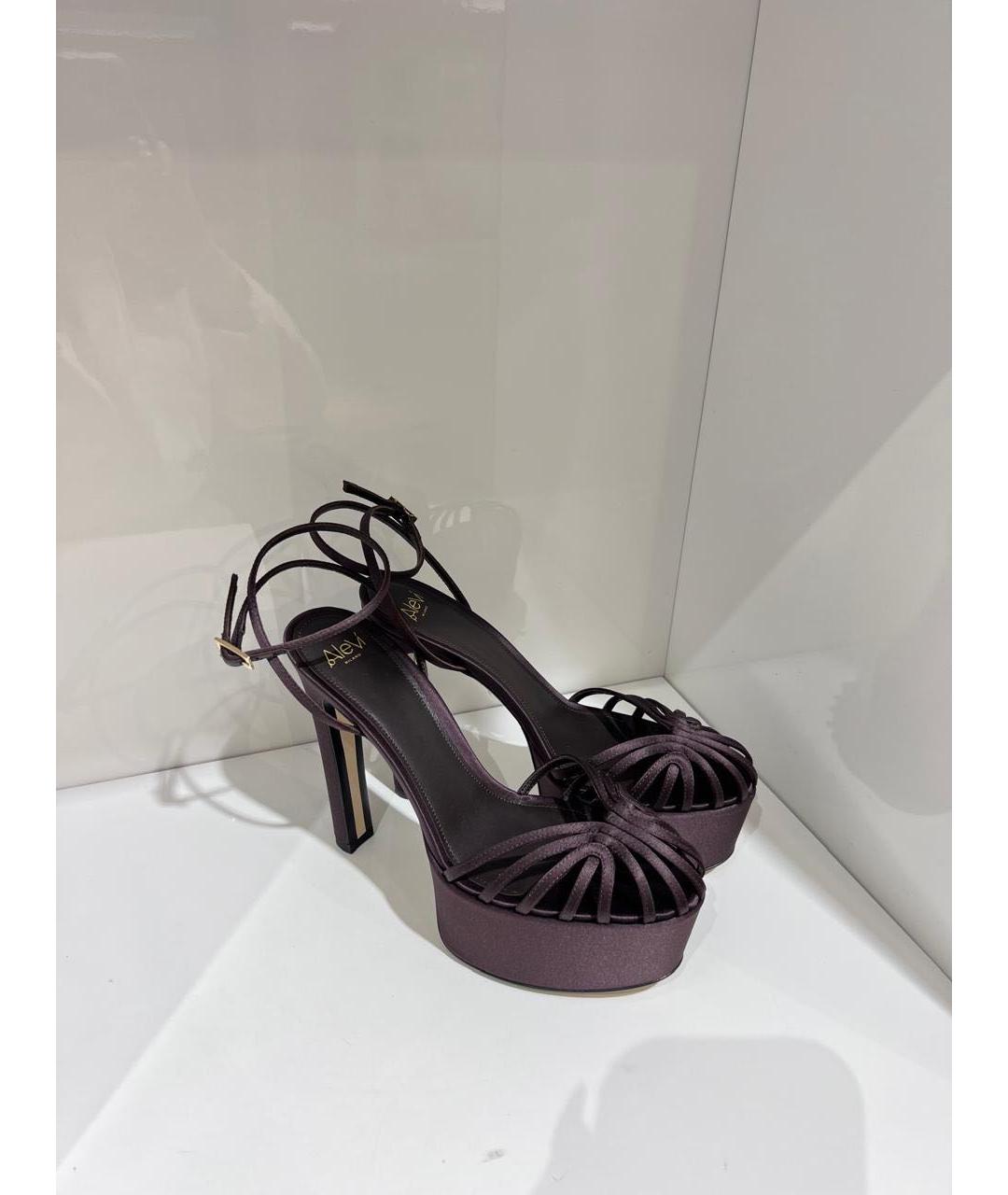 ALEVI Коричневые текстильные босоножки, фото 2