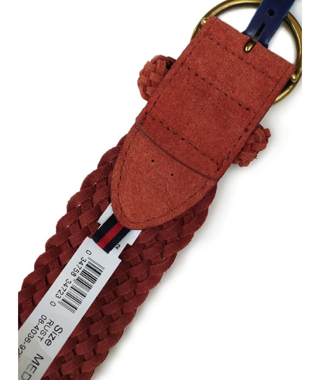 TOMMY HILFIGER Коричневый замшевый ремень, фото 4