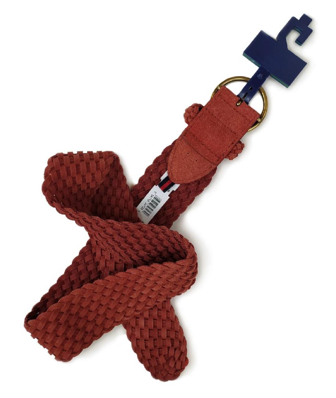 TOMMY HILFIGER Коричневый замшевый ремень, фото 5