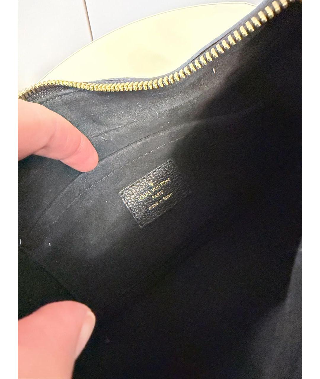 LOUIS VUITTON Черная кожаная сумка через плечо, фото 4