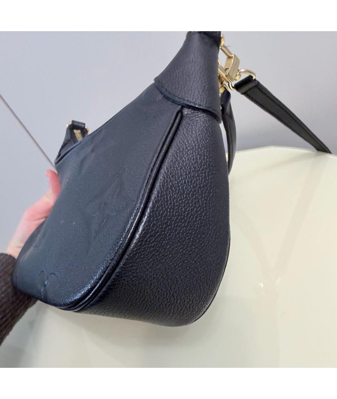 LOUIS VUITTON Черная кожаная сумка через плечо, фото 2