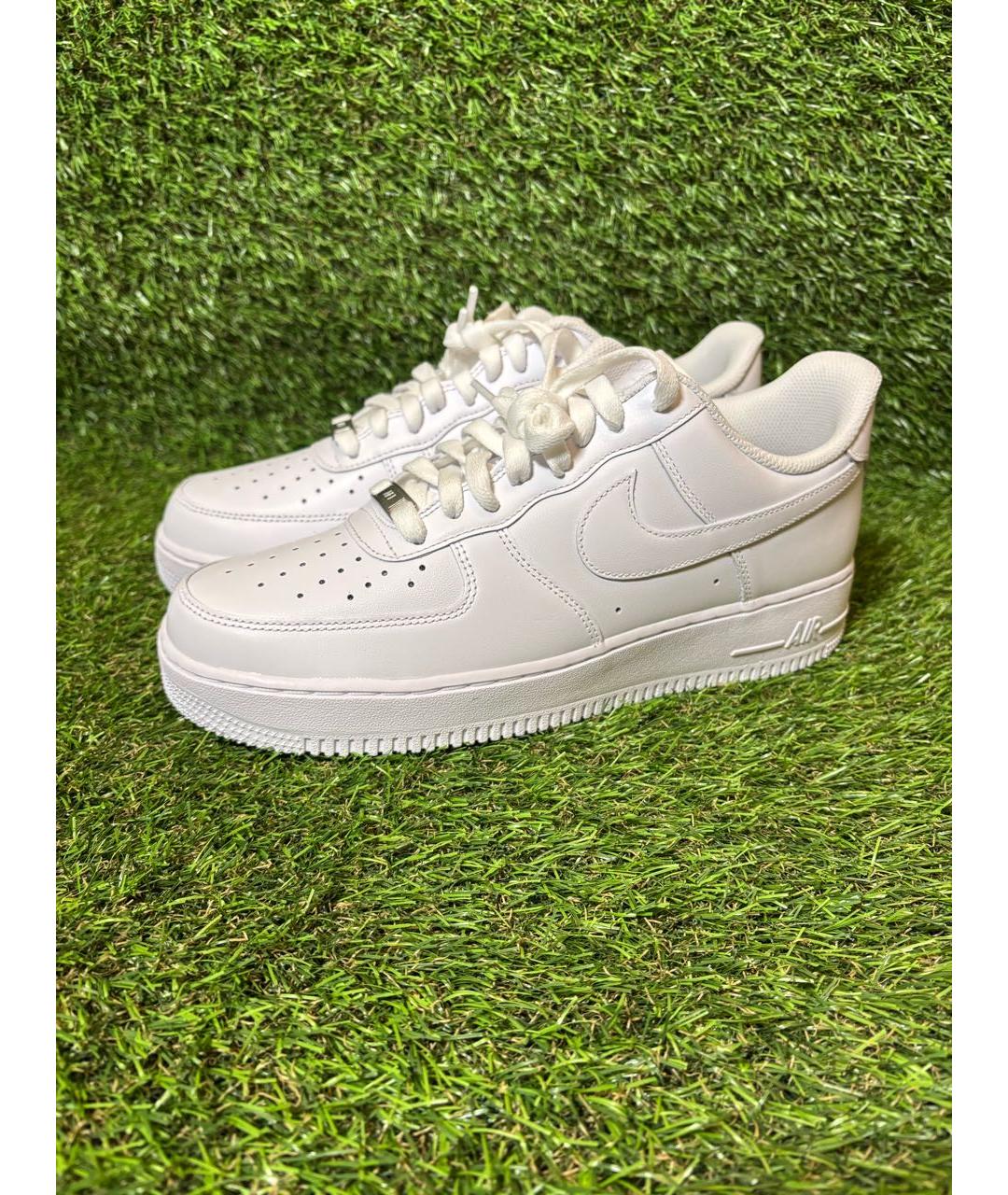 NIKE Белые кожаные низкие кроссовки / кеды, фото 5